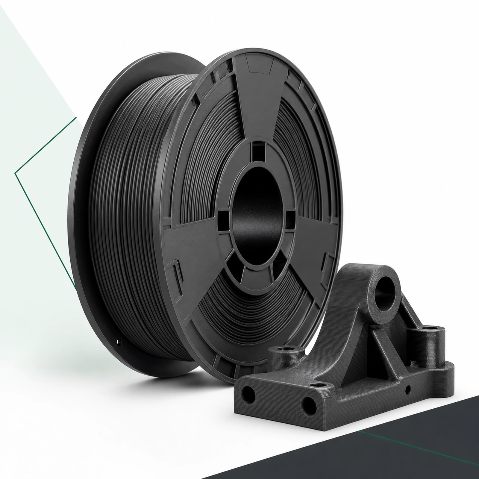 ABS spool with a representative printed sample