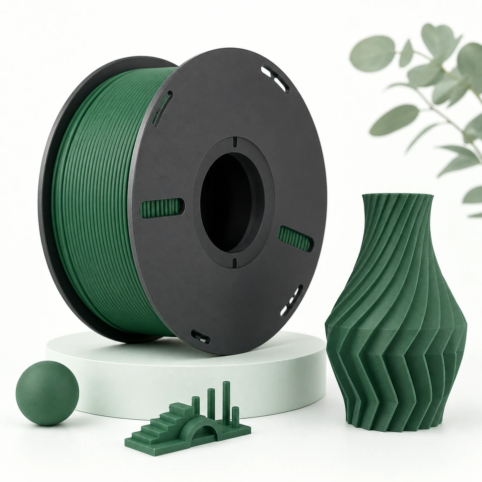 PLA Matte spool with a representative printed sample