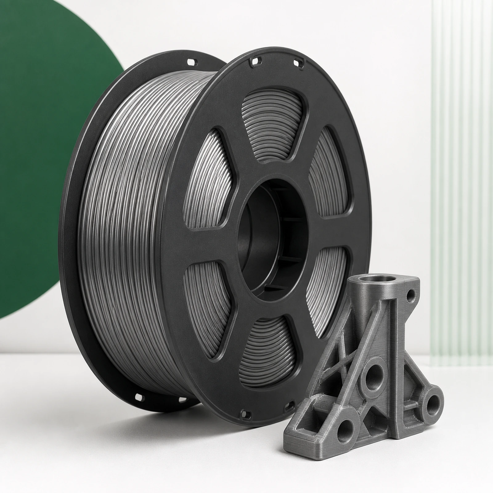 PLA Metal spool with a representative printed sample