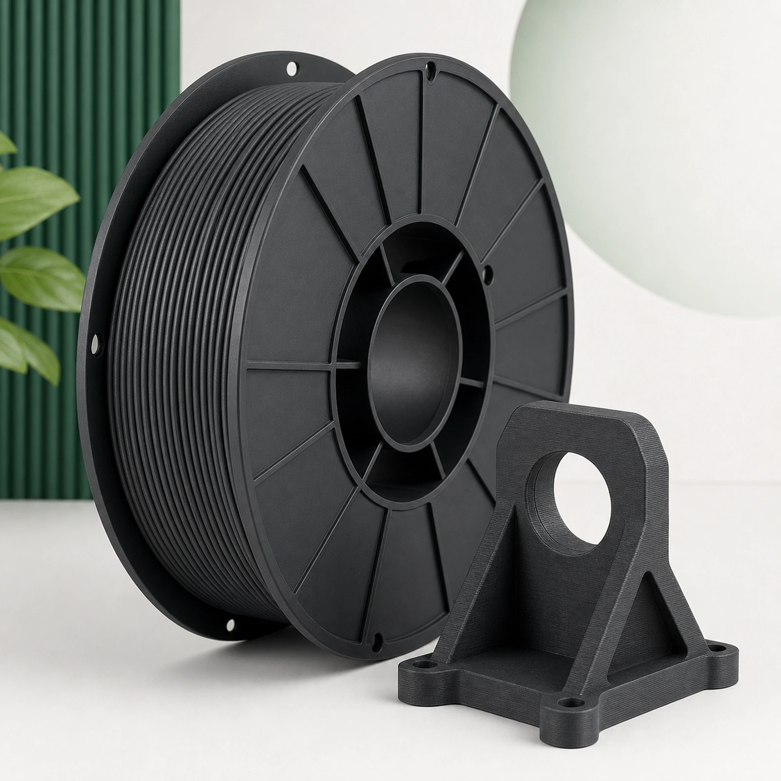 PLA Tough+ spool with a representative printed sample