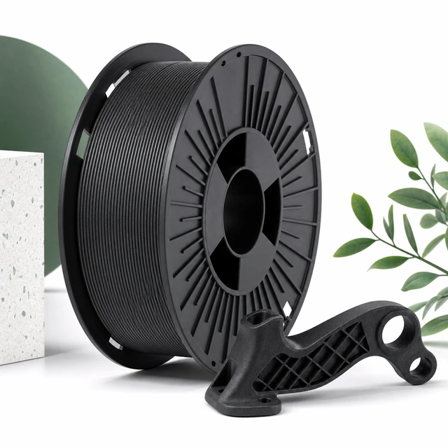 PPA-CF filament spool and complete printed sample