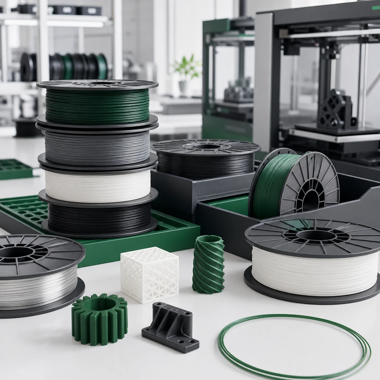 Complete educational 3D-printed model in a school maker laboratory