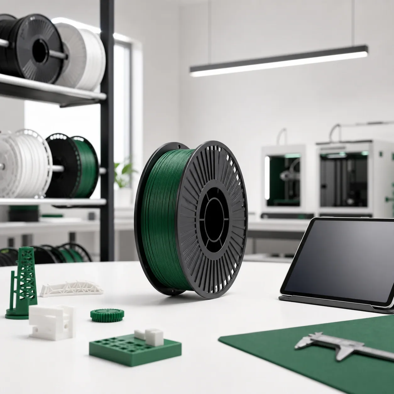 Unbranded PLA Basic spool with a complete educational 3D-printed model