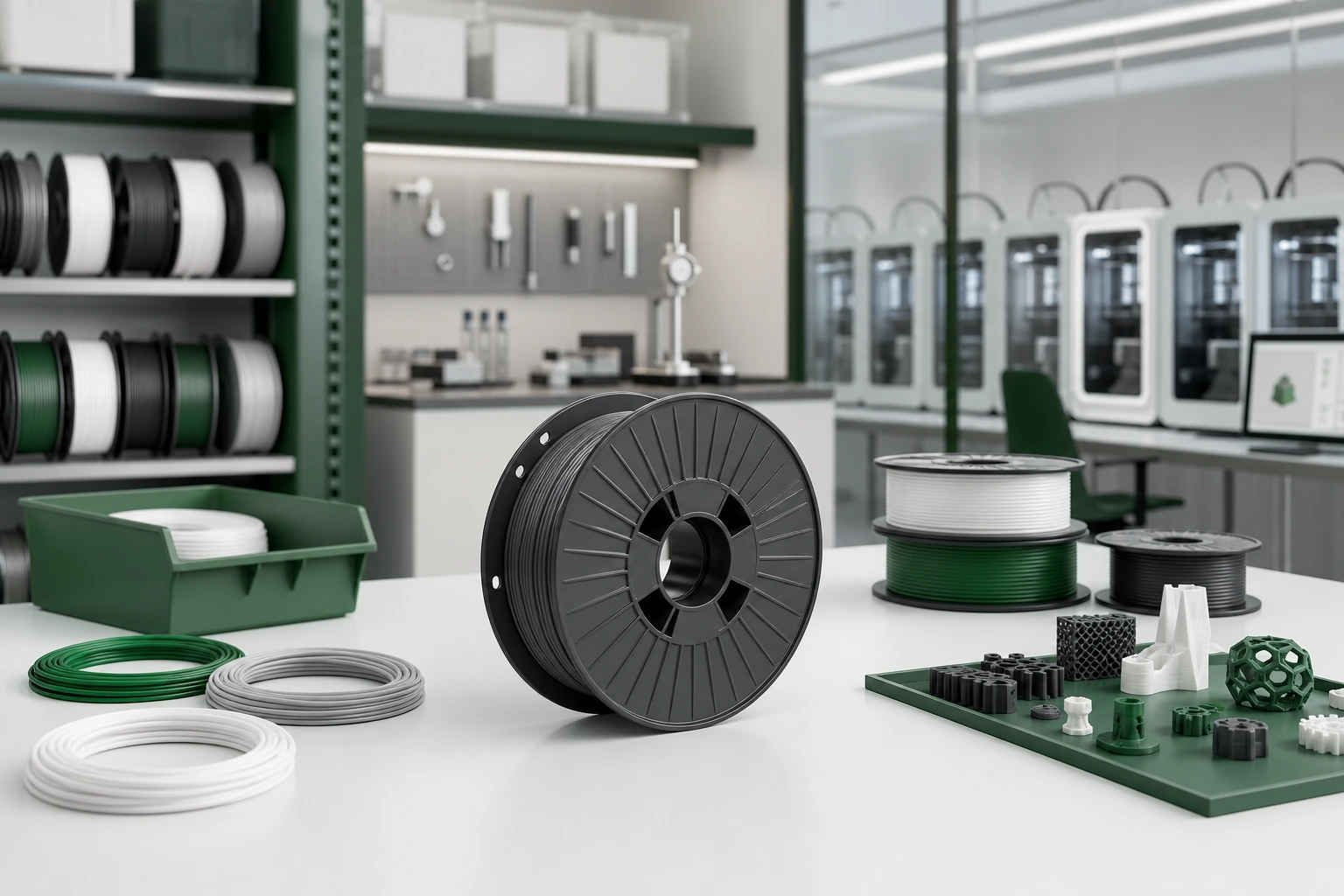 Printer-brand supply planning in an unbranded 3D-printing workspace.