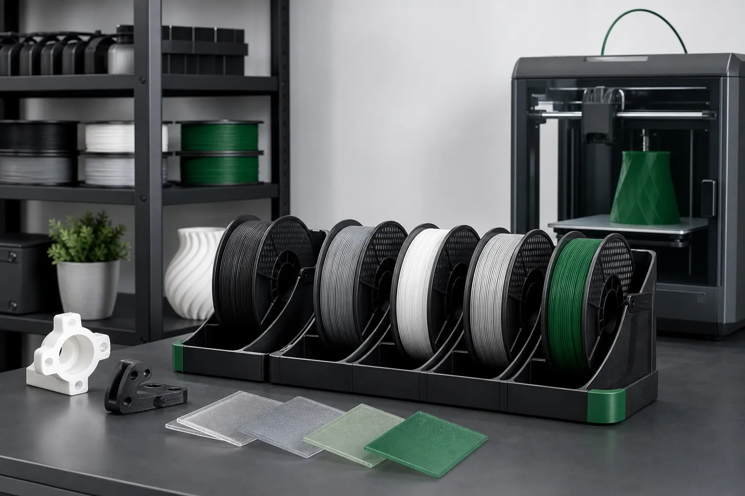 Architecture Model shown in an unbranded education 3D-printing workflow