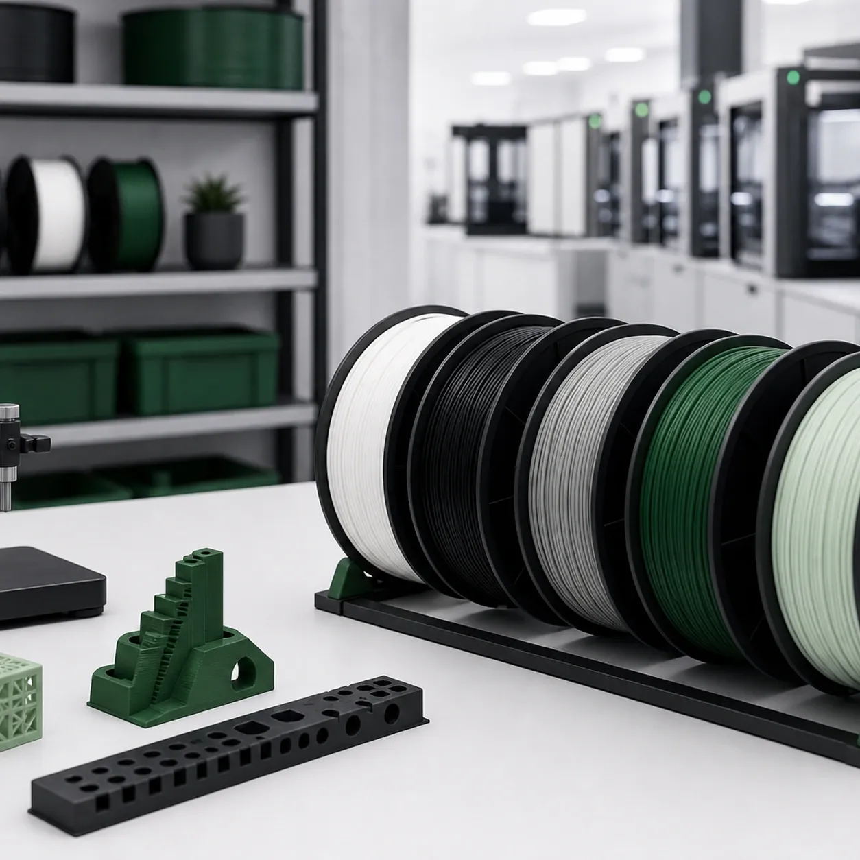 Neutral education 3D-printing program scene: material library