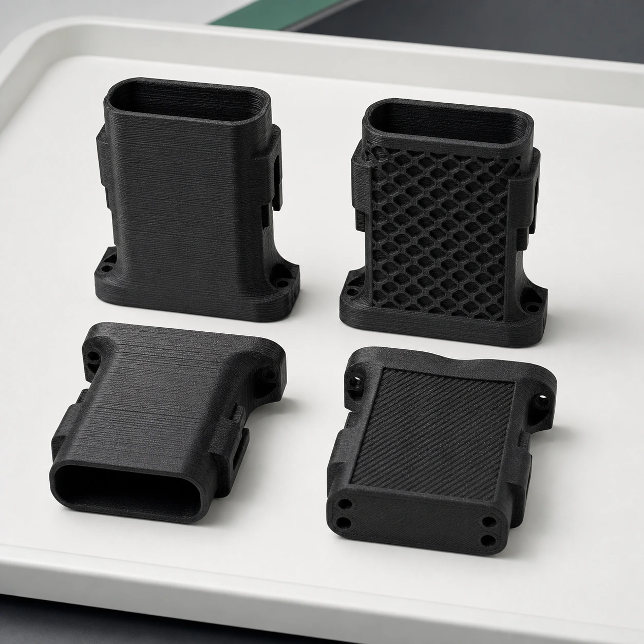 PAHT-CF Black 3D-printed market color reference