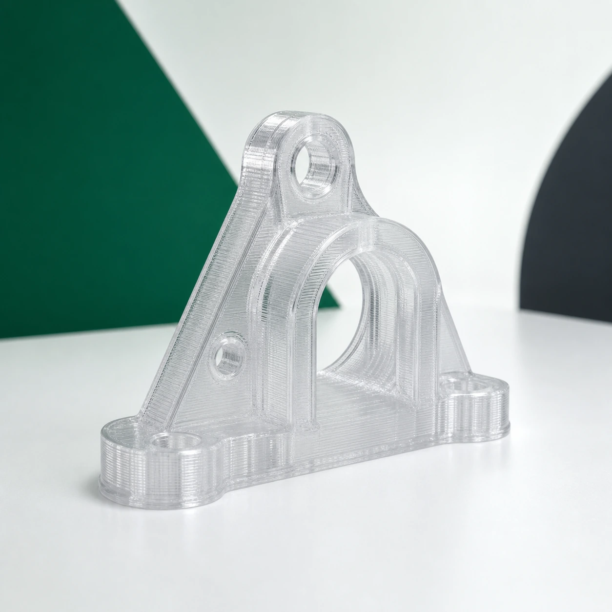 Transparent-direction PC visual reference for support-contact review in a neutral 3D-printing workflow.