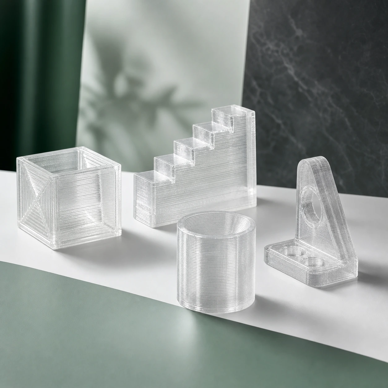 Transparent-direction PC visual reference for geometry sample set in a neutral 3D-printing workflow.