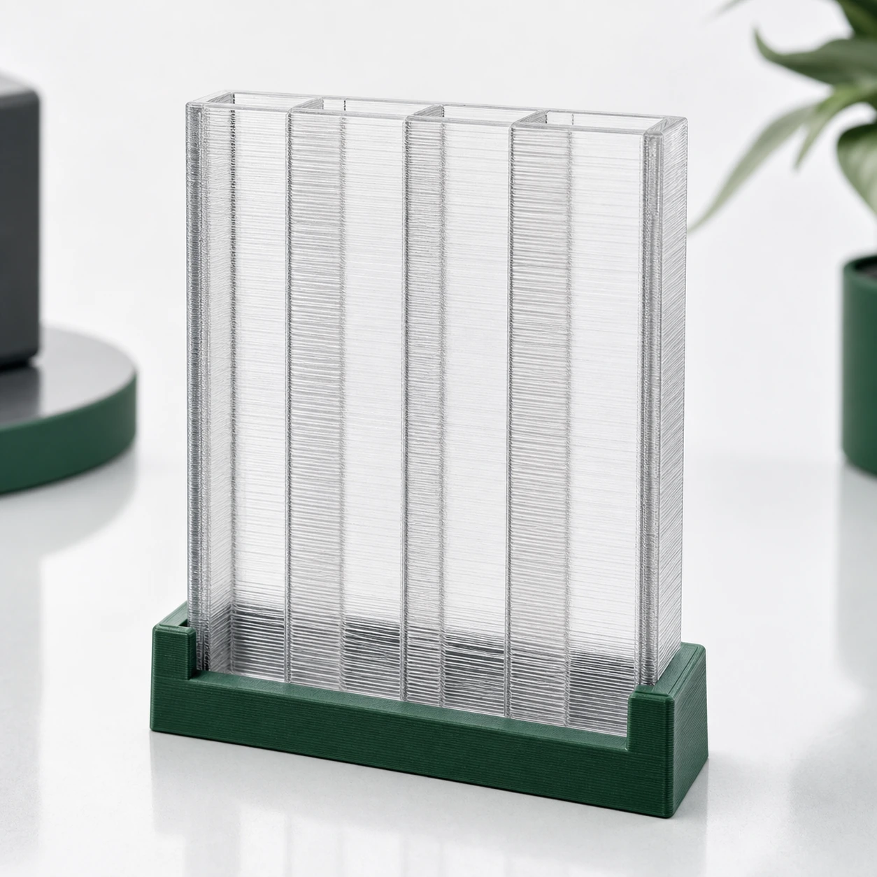 Transparent-direction PC visual reference for wall sample in a neutral 3D-printing workflow.