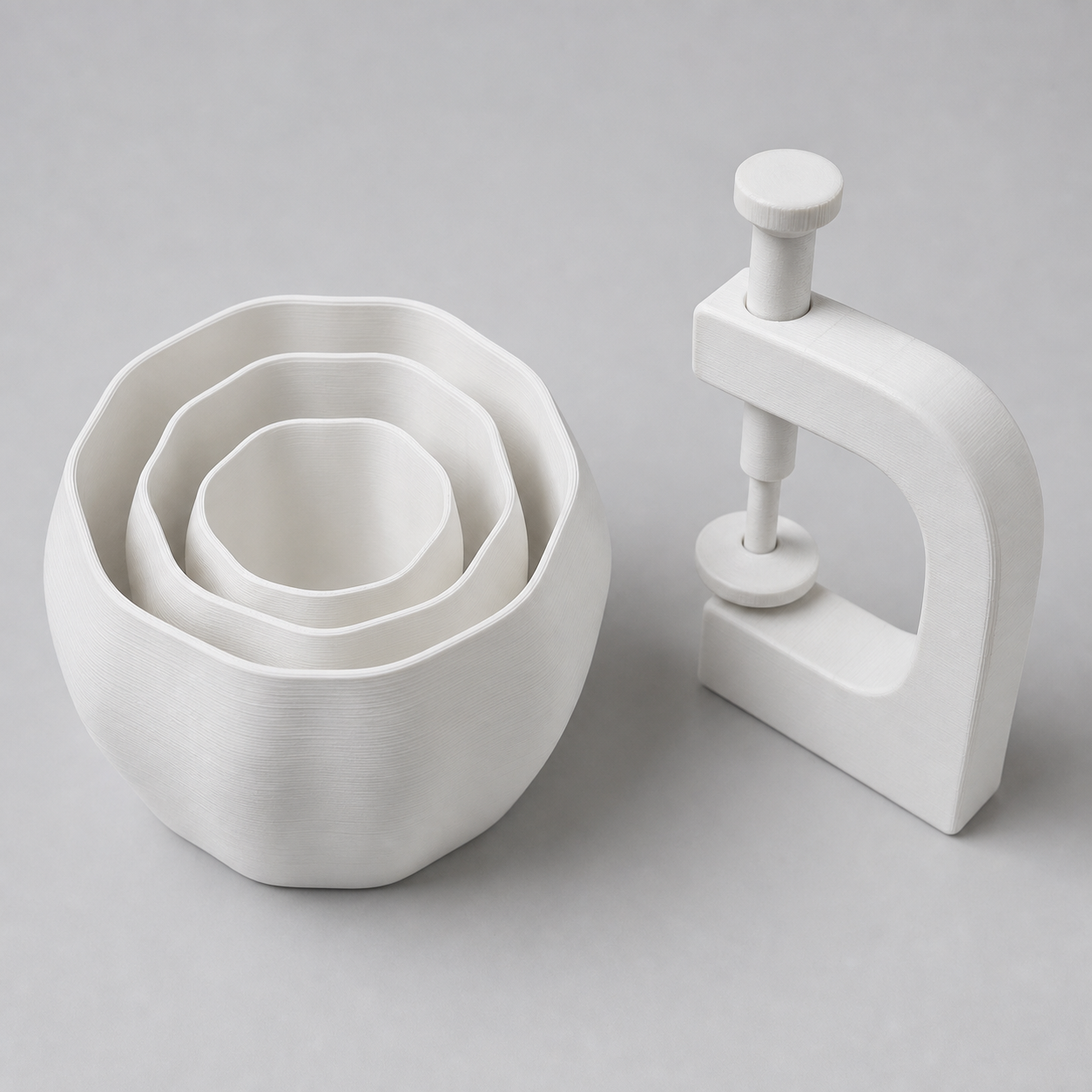 Cold White PLA Basic thin-wall review scene