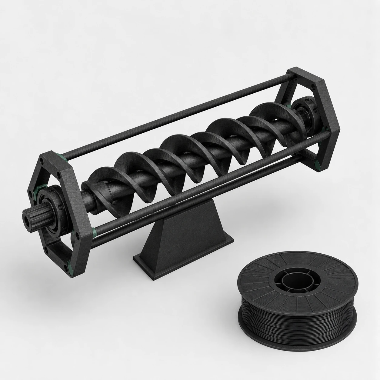 PPS-CF Black 3D-printed market color reference